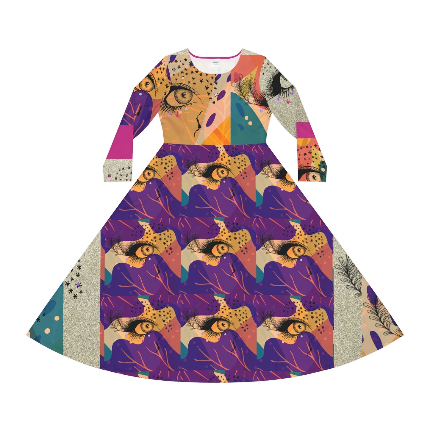 Women's Long Sleeve Dance Dress (AOP) BAILEY