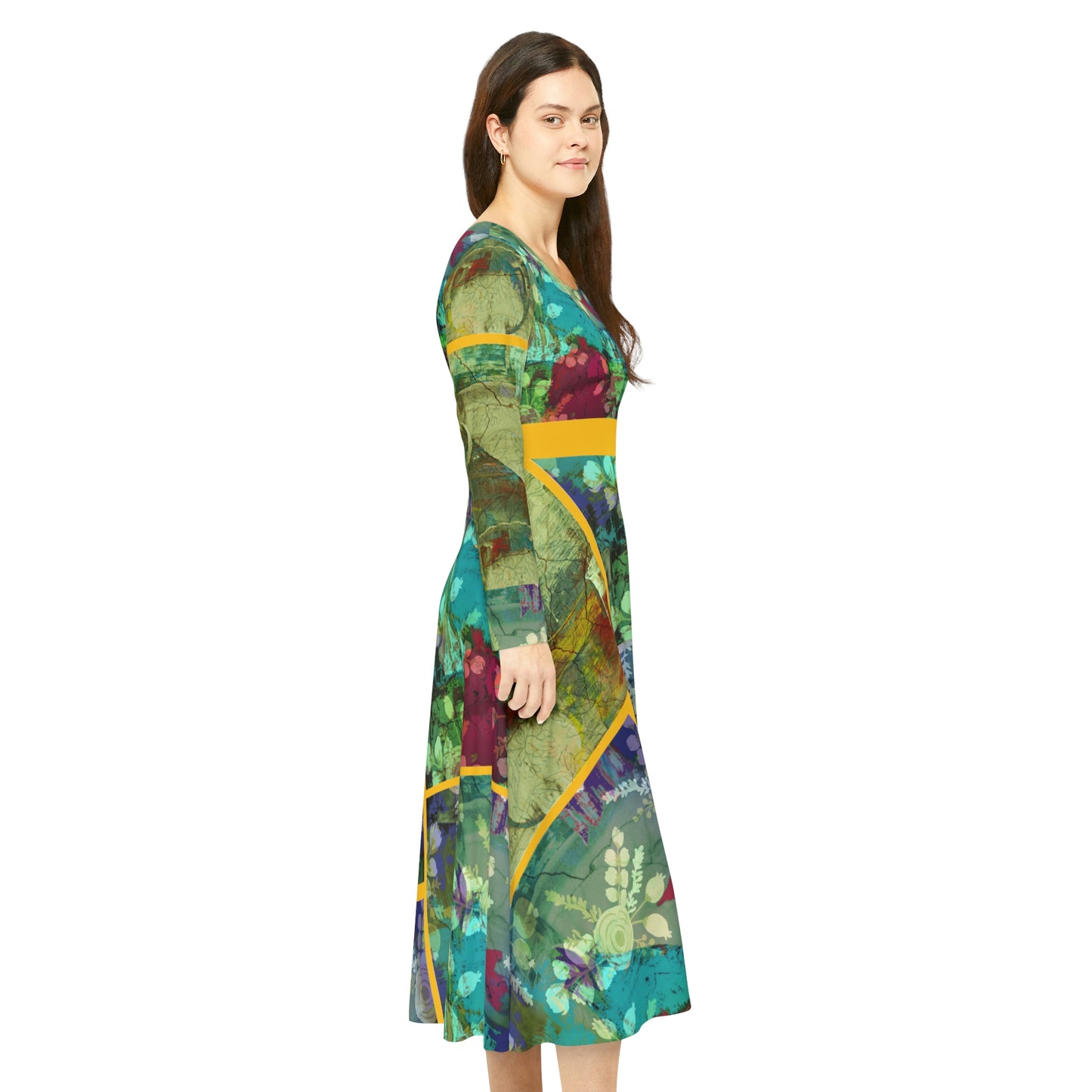Women's Long Sleeve Dance Dress (AOP) TALLIE