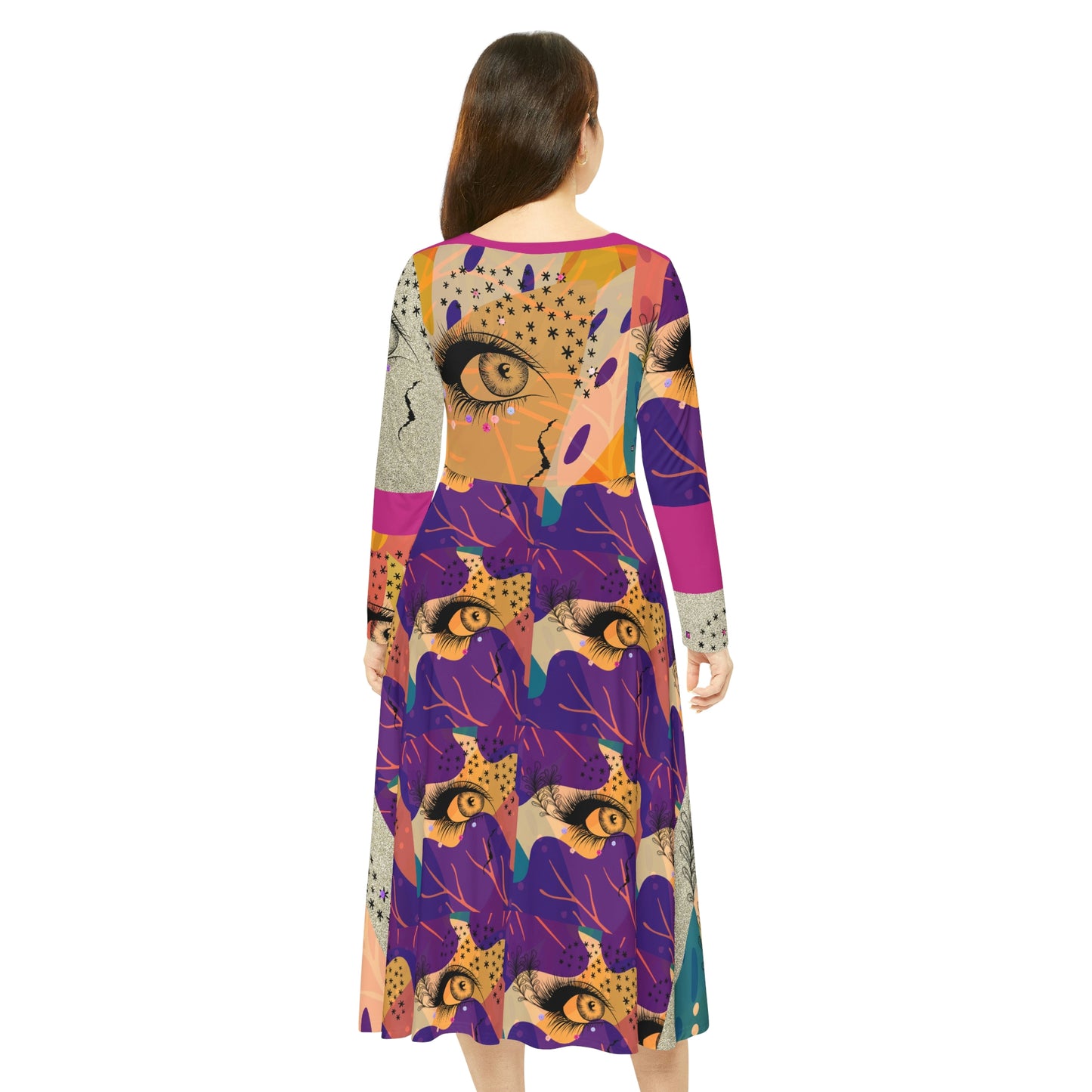 Women's Long Sleeve Dance Dress (AOP) BAILEY