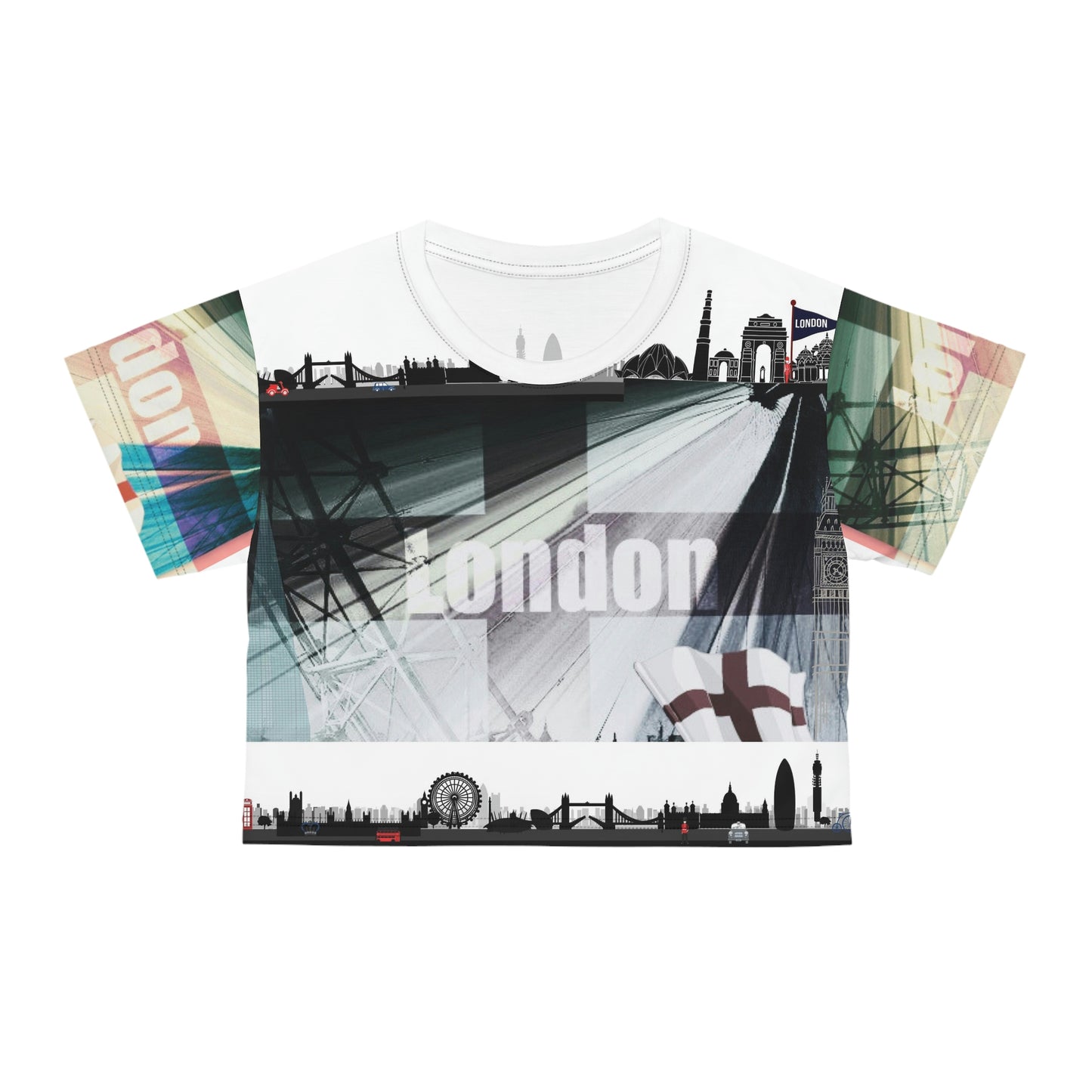 Crop Tee (AOP) VINTAGE LONDON