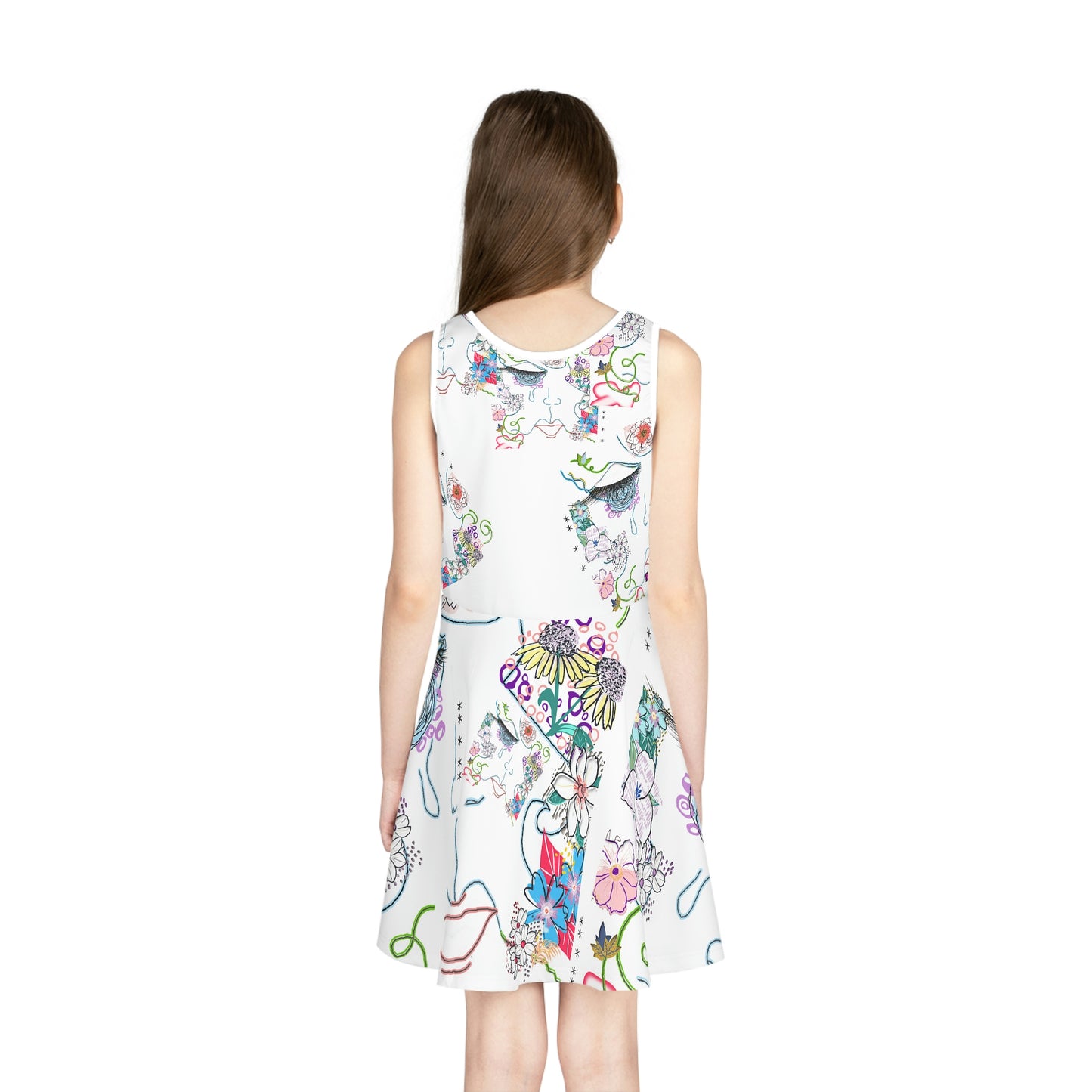 Girls' Sleeveless Sundress (AOP) FLORA