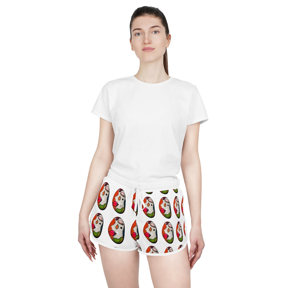 Women's Relaxed Shorts (AOP) PEBBLE ART RELAXATION