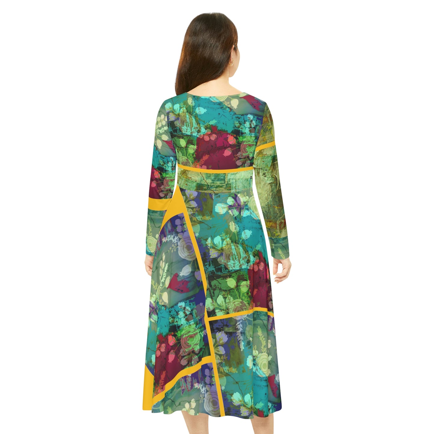 Women's Long Sleeve Dance Dress (AOP) TALLIE