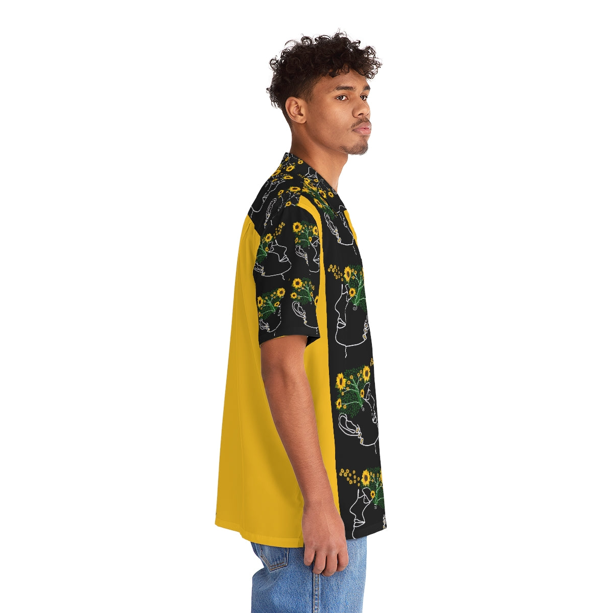 Men's Hawaiian Shirt (AOP) SUNFLOWERS