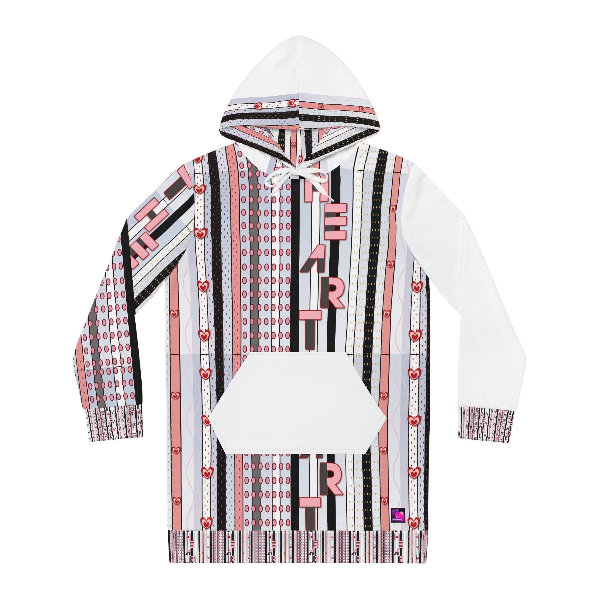 Women's Hoodie Dress (AOP) HEART