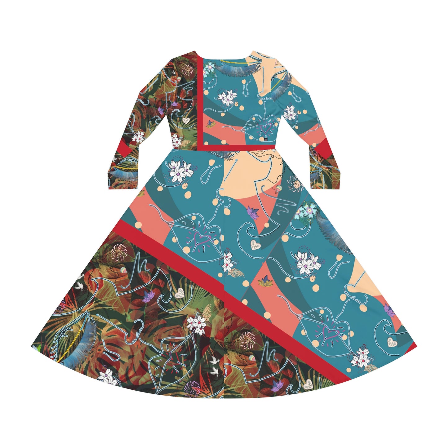 Women's Long Sleeve Dance Dress (AOP) CARMEN