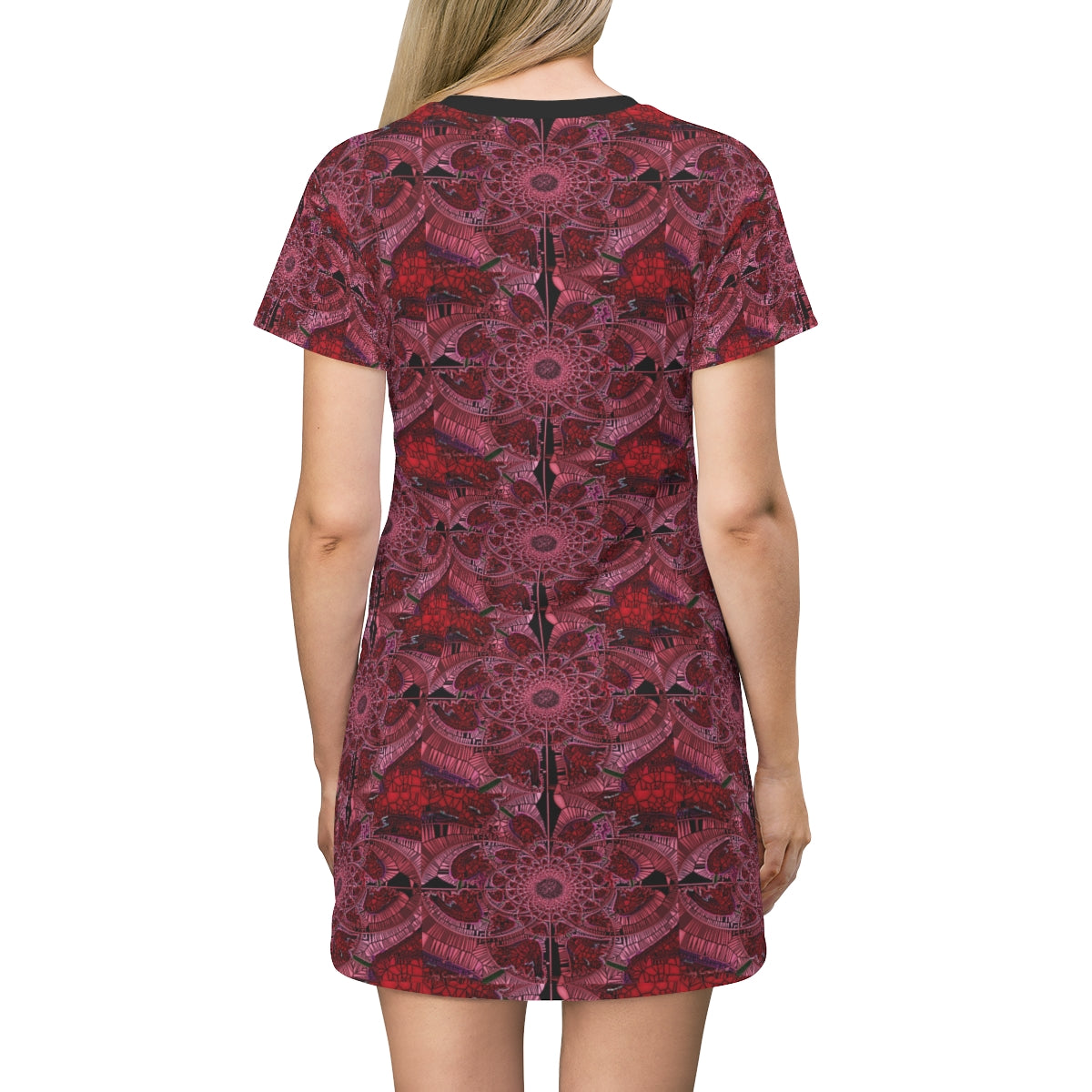 All Over Print T-Shirt Dress REDDIE PINKS