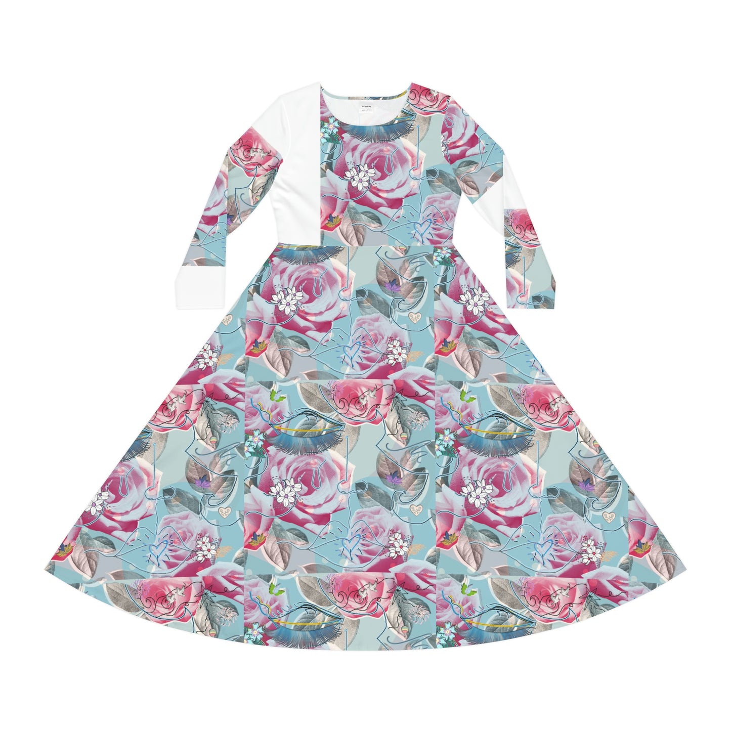 Women's Long Sleeve Dance Dress (AOP) AMBER JANE