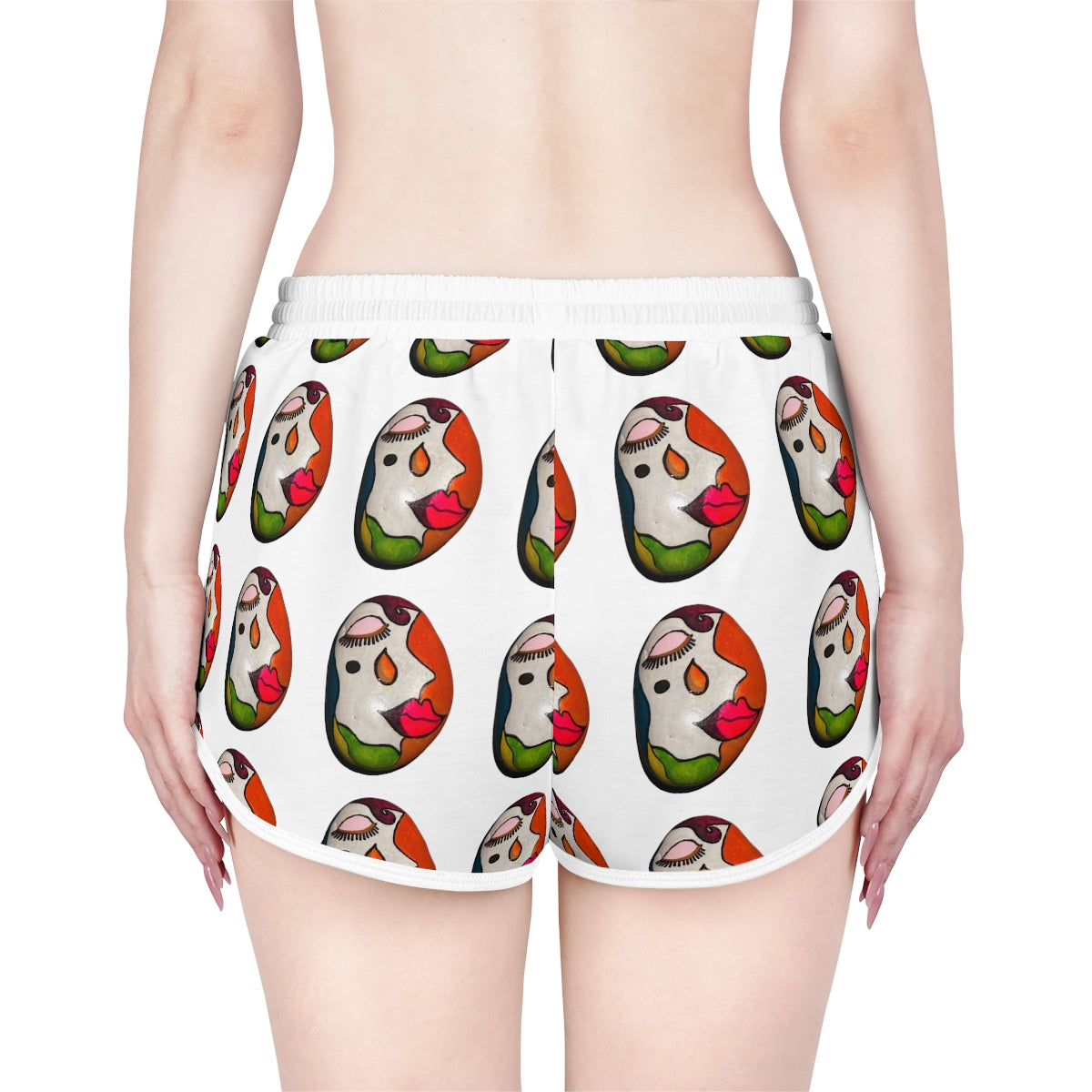 Women's Relaxed Shorts (AOP) PEBBLE ART RELAXATION