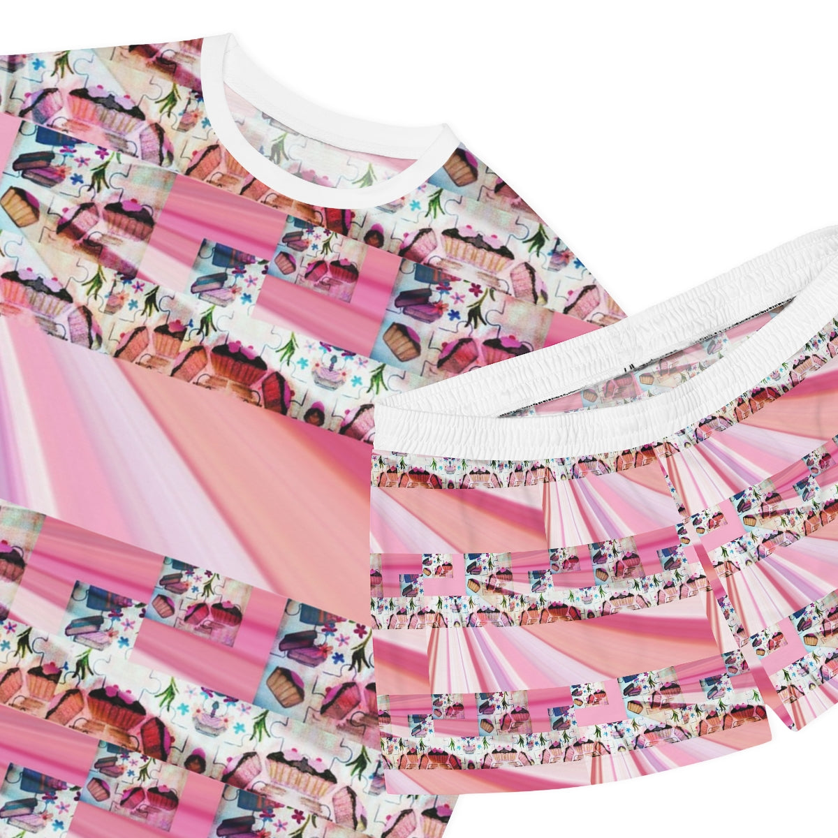 Women's Short Pajama Set (AOP) PINK DELICIOUS