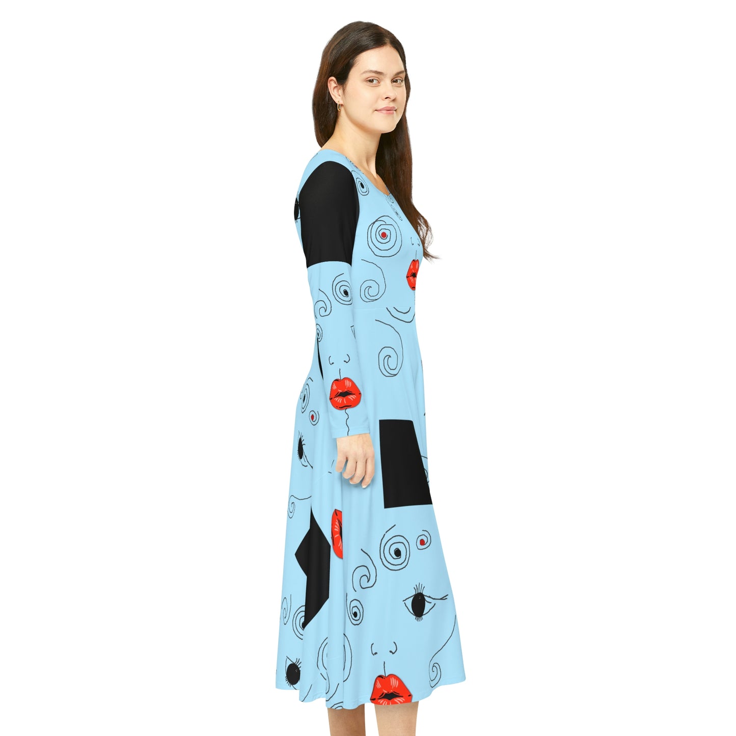 Women's Long Sleeve Dance Dress SCARLETT