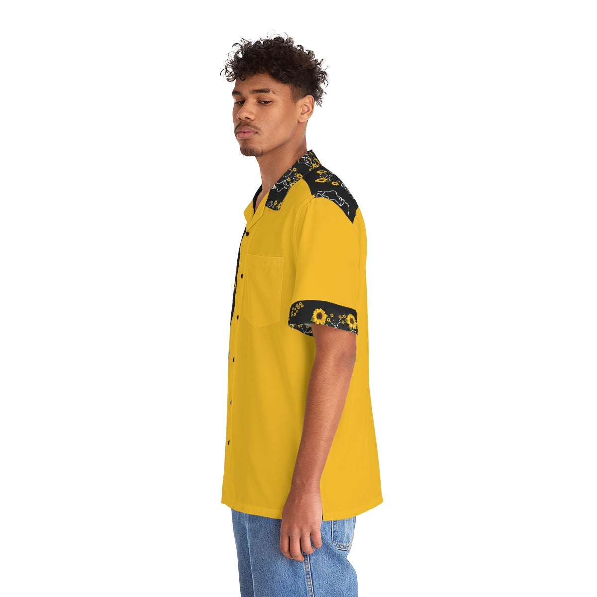Men's Hawaiian Shirt (AOP) SUNFLOWERS