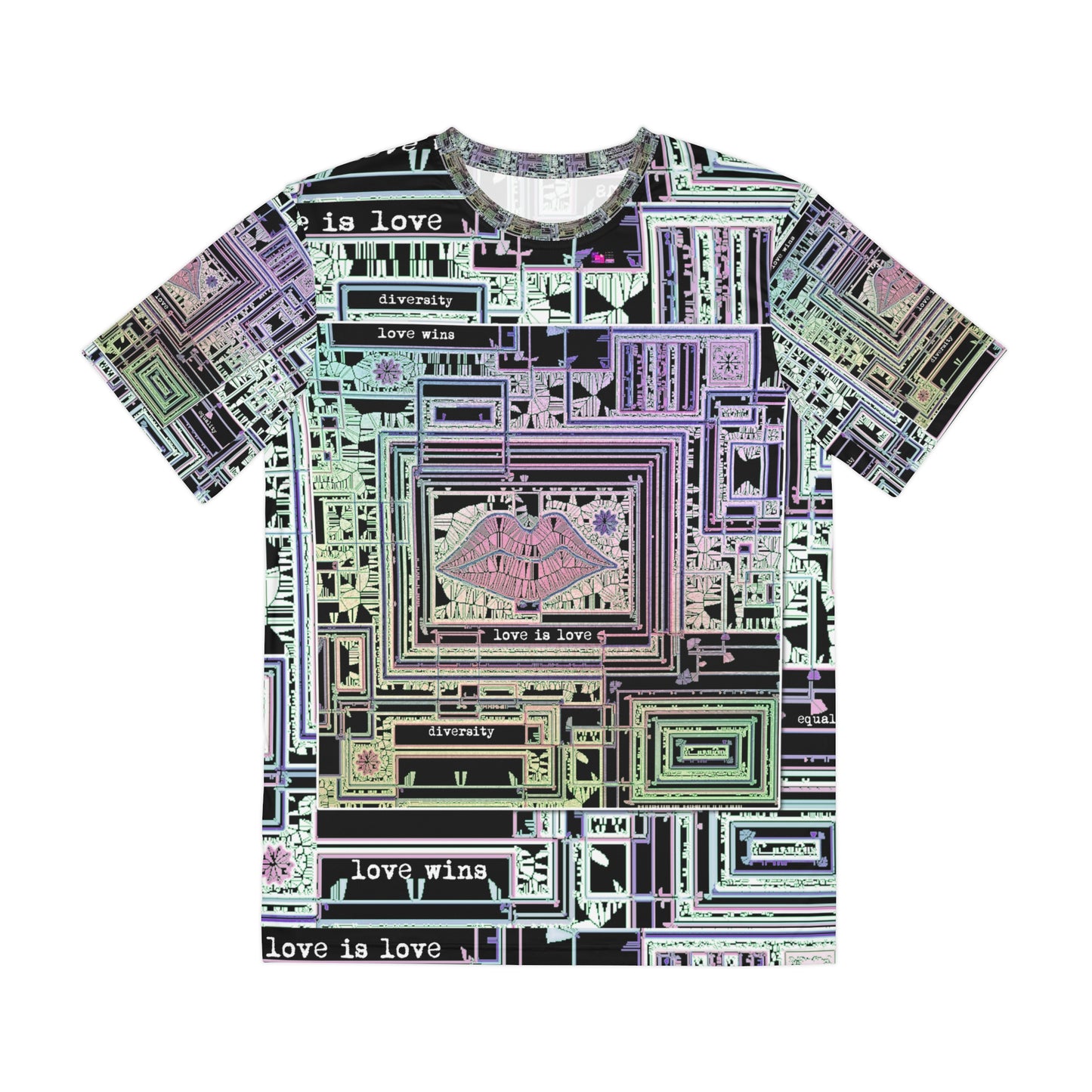 Men's Polyester Tee (AOP) LOVE IS LOVE