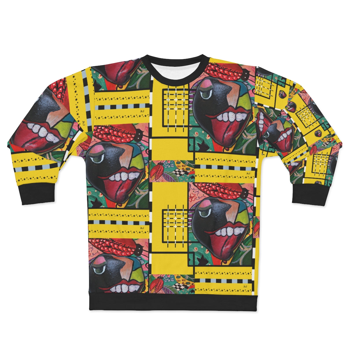 AOP Unisex Sweatshirt PEBBLE TONGUE ART