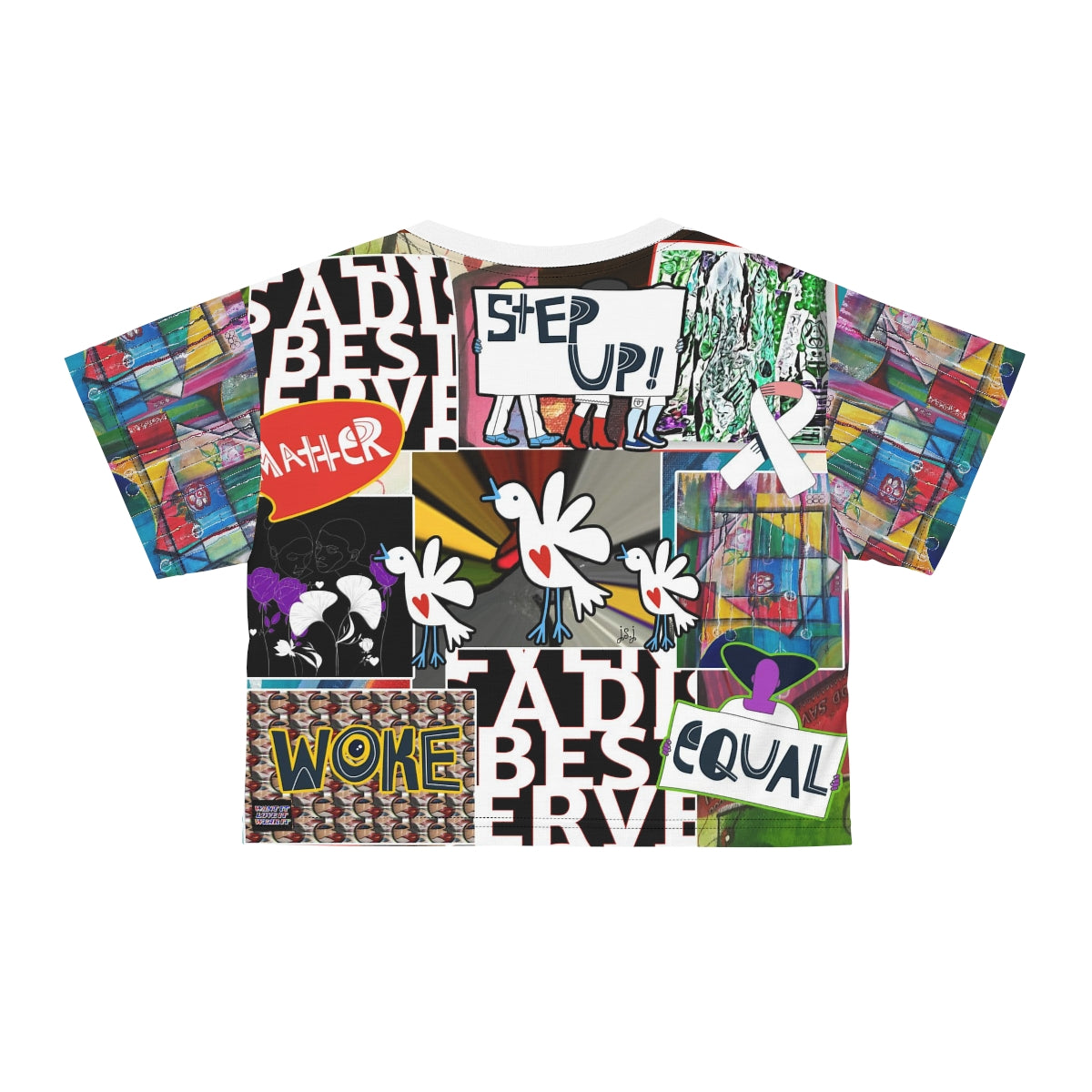 AOP Crop Tee STEP UP