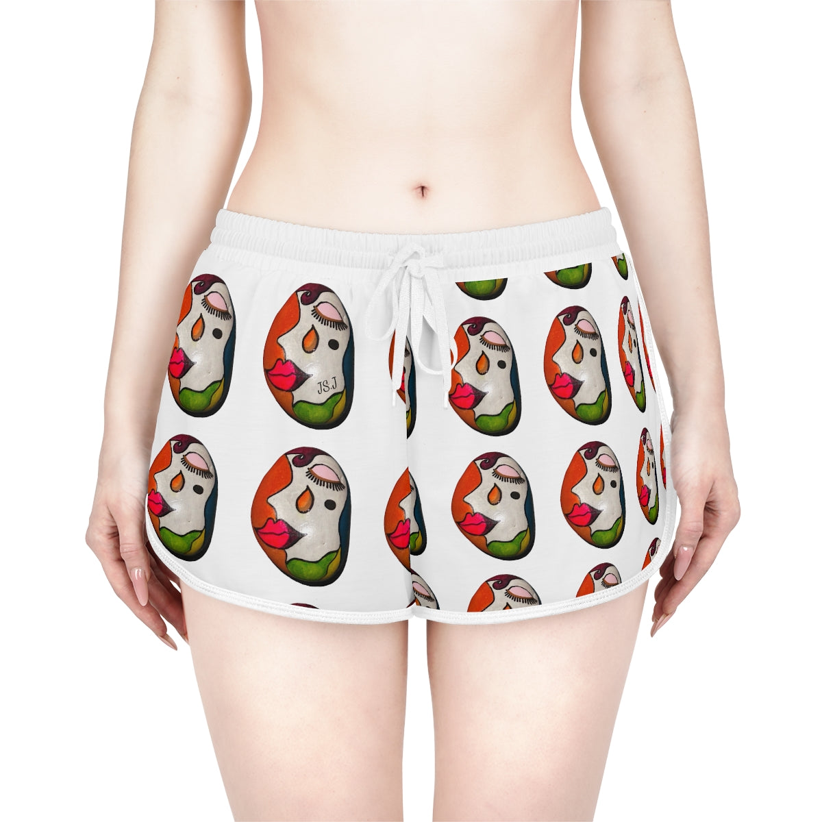 Women's Relaxed Shorts (AOP) PEBBLE ART RELAXATION
