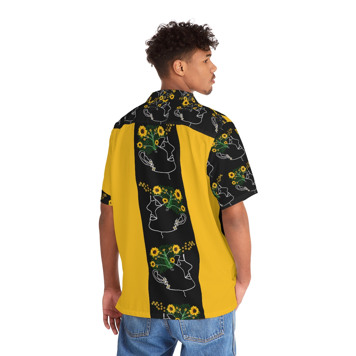 Men's Hawaiian Shirt (AOP) SUNFLOWERS