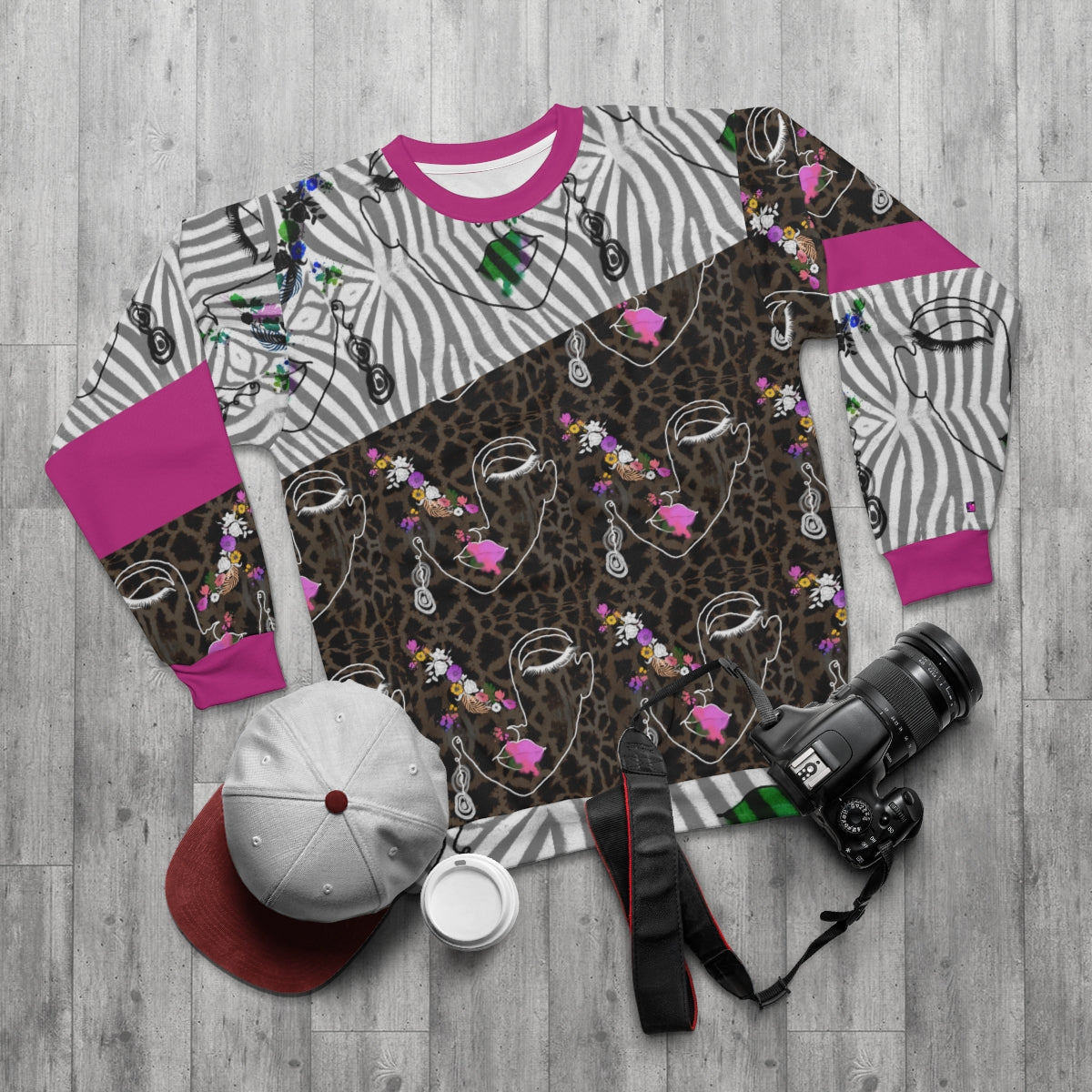 AOP Unisex Sweatshirt WILDLIFE & DOODLES