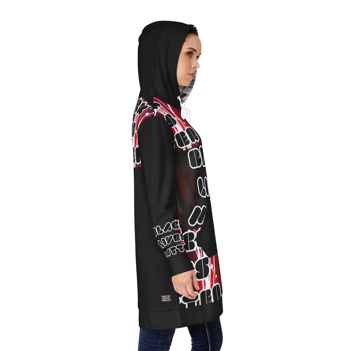 Women's Hoodie Dress (AOP) Black lives Matter
