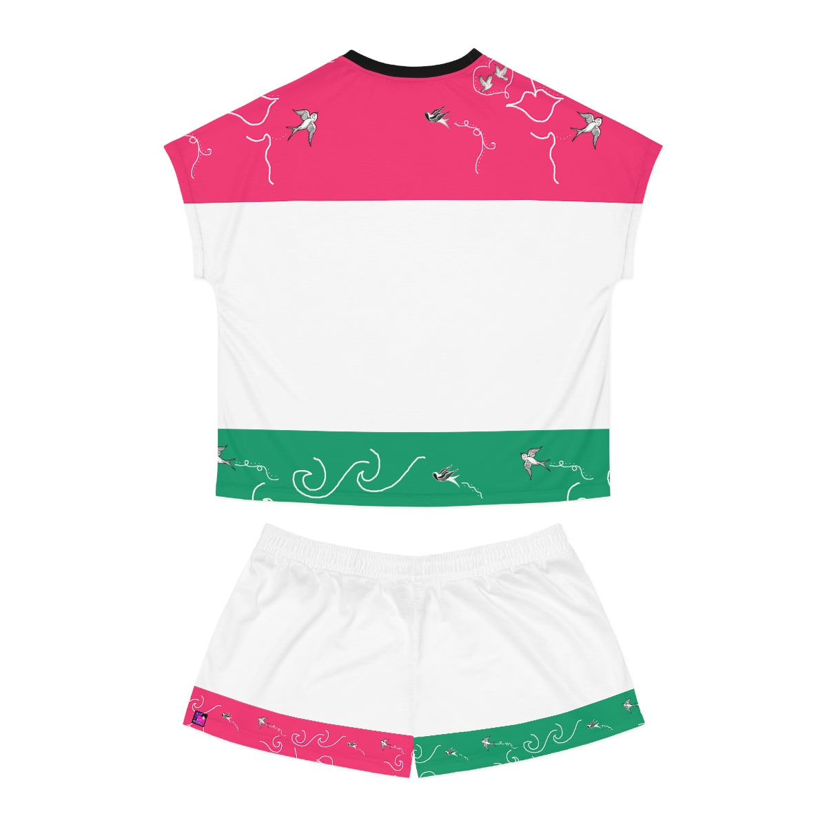 Women's Short Pajama Set (AOP) SWALLOWS