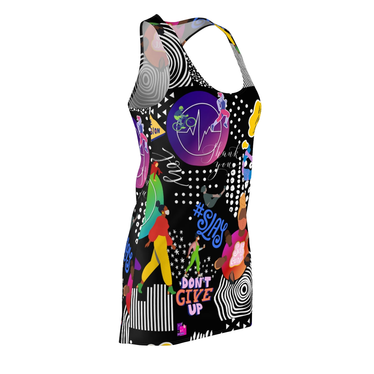 Women's Cut & Sew Racerback Dress BLACK NO SLACK