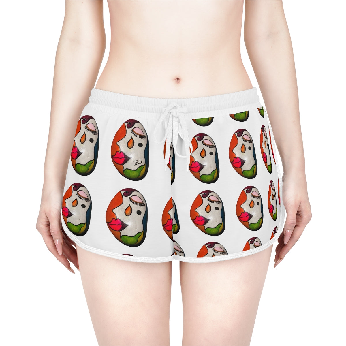 Women's Relaxed Shorts (AOP) PEBBLE ART RELAXATION