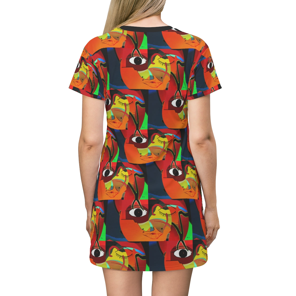 All Over Print T-Shirt Dress ABSTRACT CLOWN