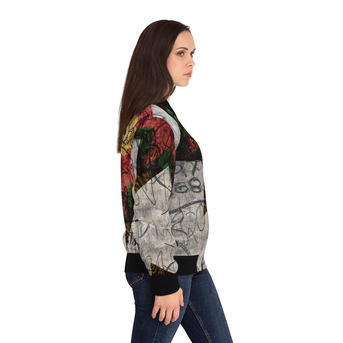 Women's Bomber Jacket (AOP) STAR