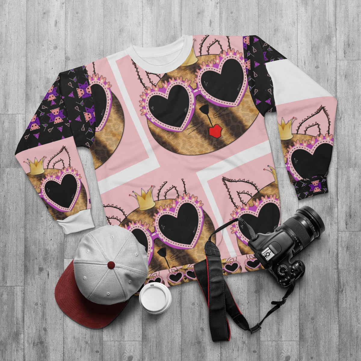 AOP Unisex Sweatshirt PRINCESS CAT