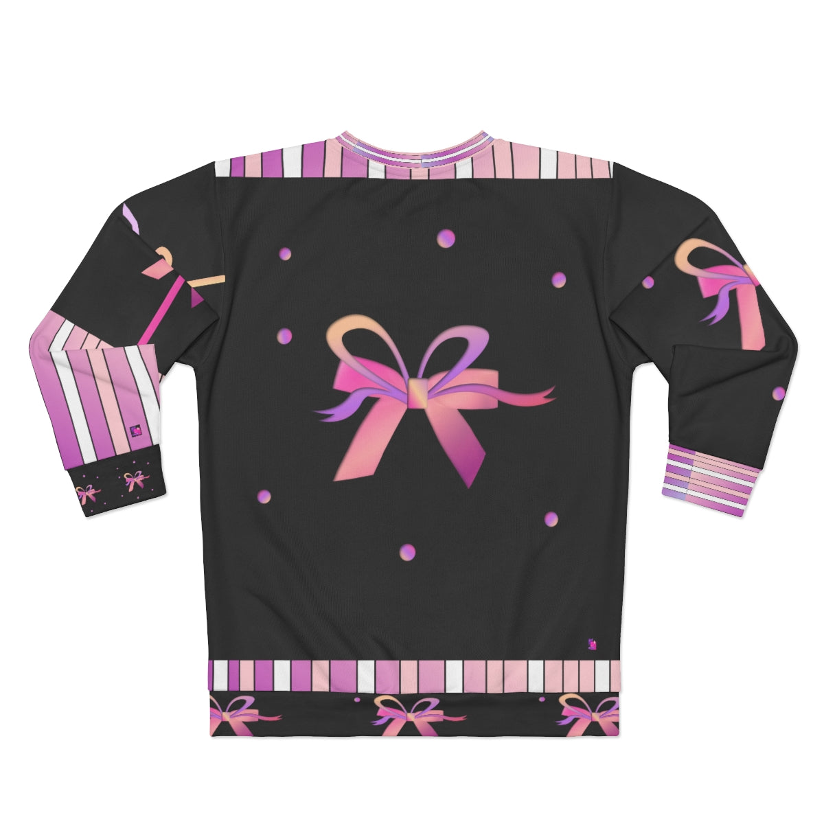 AOP Unisex Sweatshirt RIBBONS & CANDY STRIPES