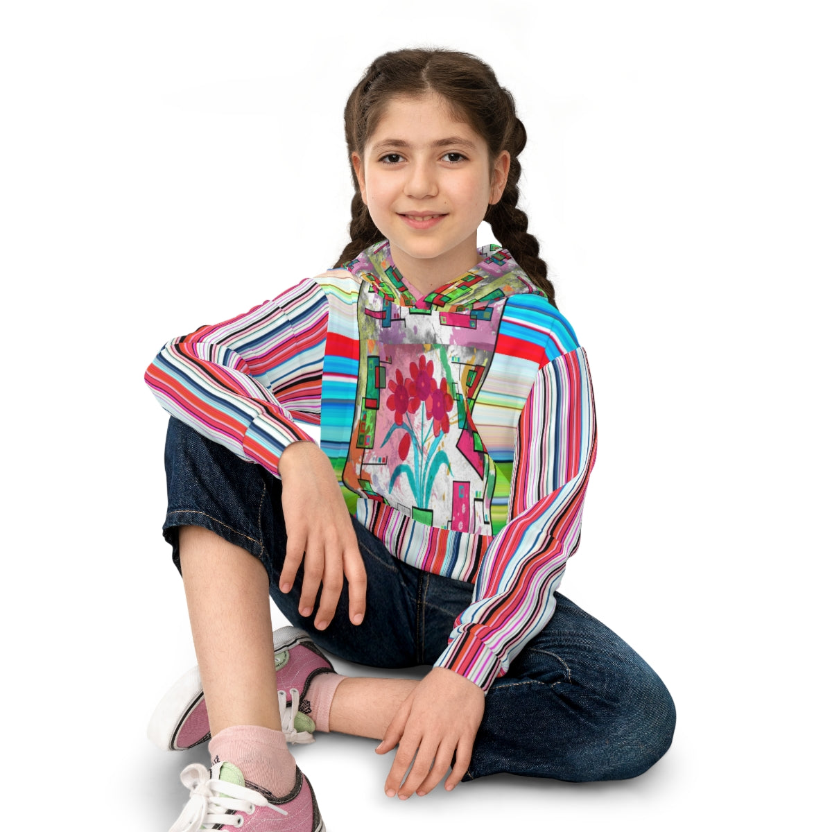 Children's Hoodie PETALS & STRIPES