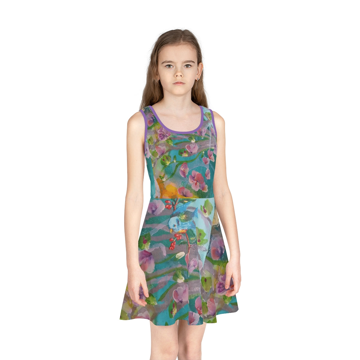 Girls' Sleeveless Sundress (AOP) CUBA FLOWERS