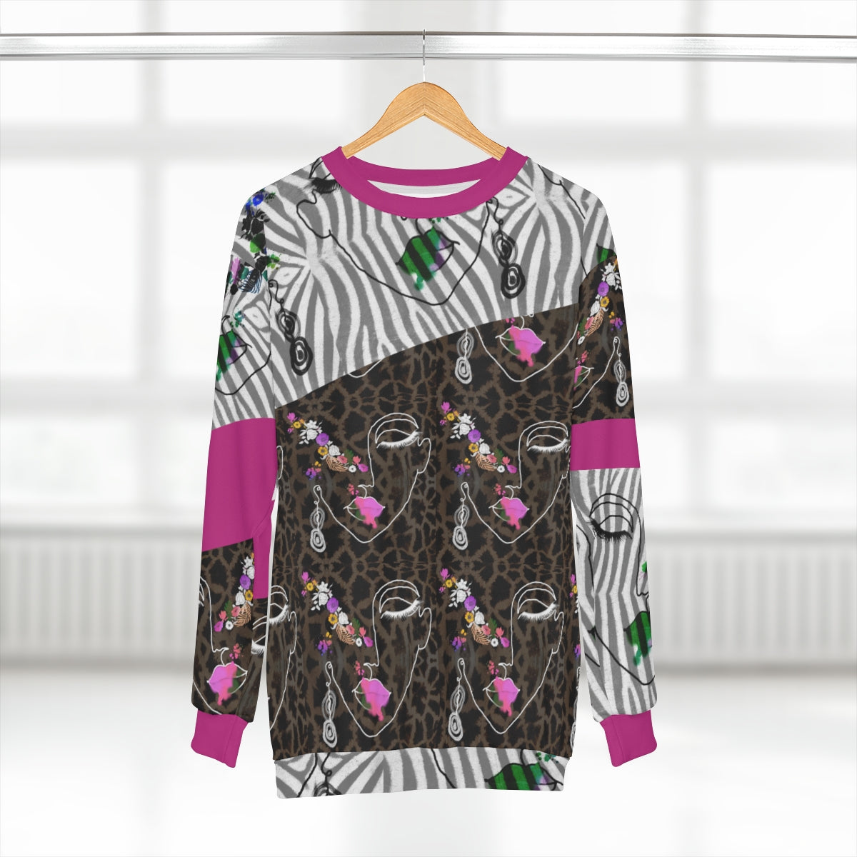 AOP Unisex Sweatshirt WILDLIFE & DOODLES