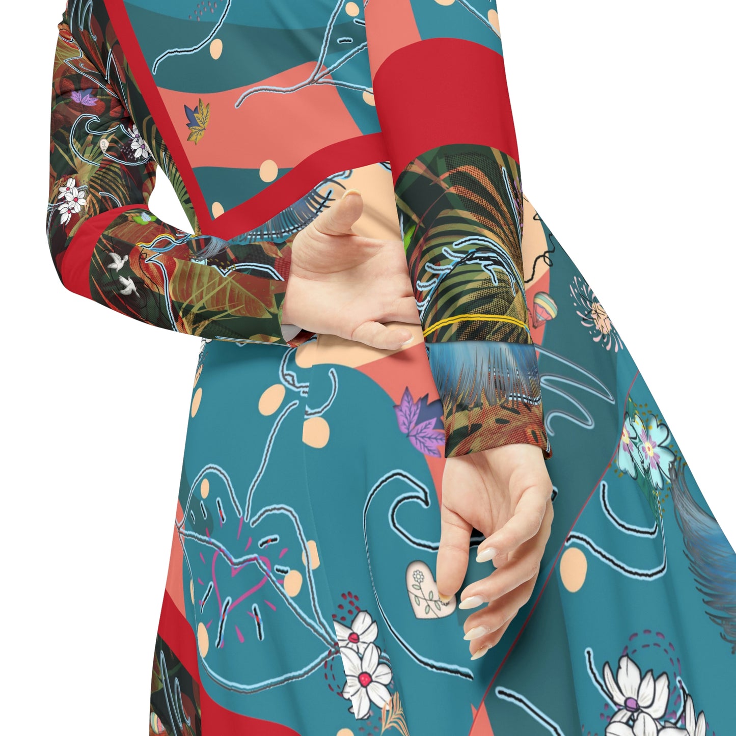 Women's Long Sleeve Dance Dress (AOP) CARMEN