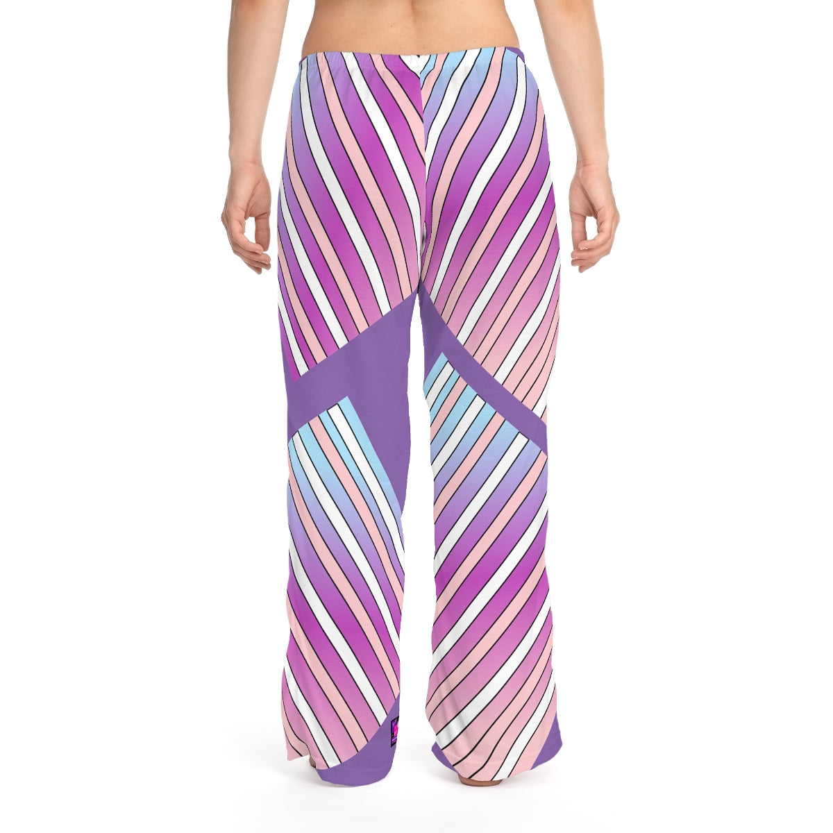 Women's Pajama Pants (AOP) LILAC IN STRIPES