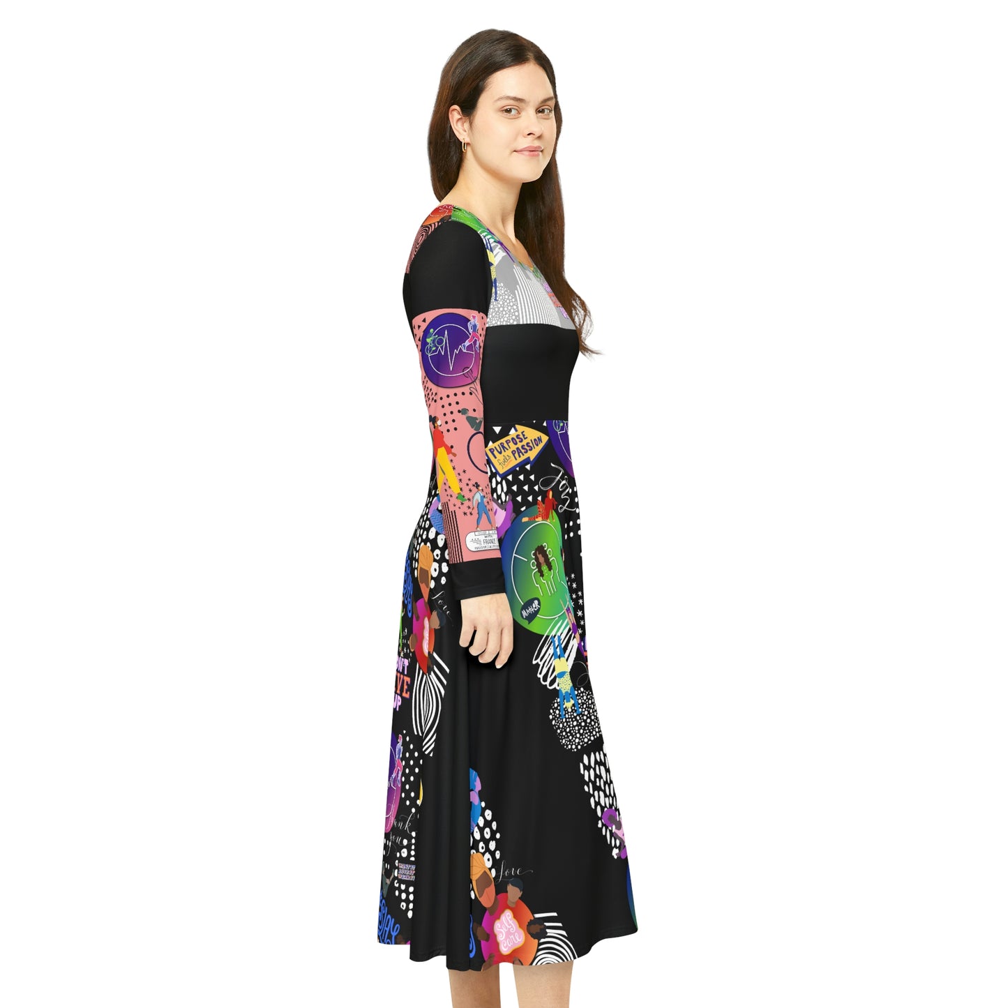 Women's Long Sleeve Dance Dress SASSY
