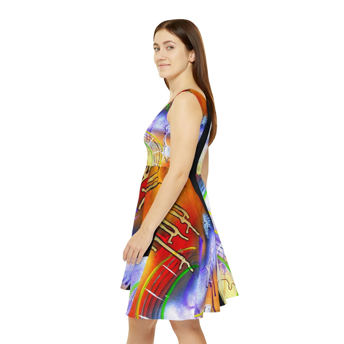 Women's Skater Dress (AOP) MARDI GRAS