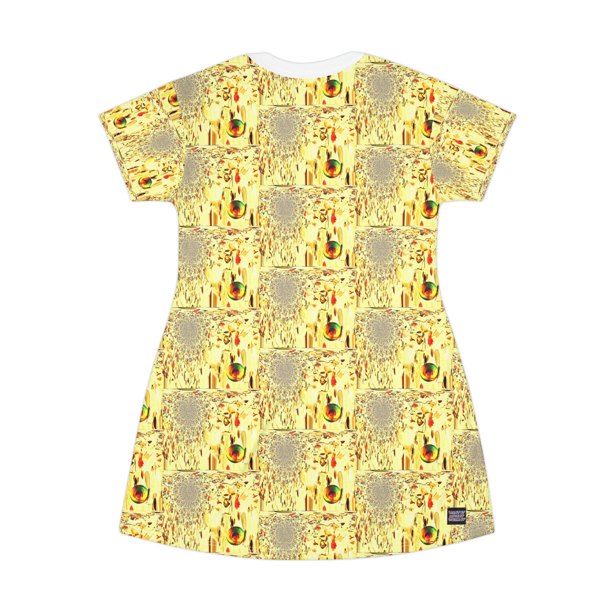 All Over Print T-Shirt Dress Cascade
