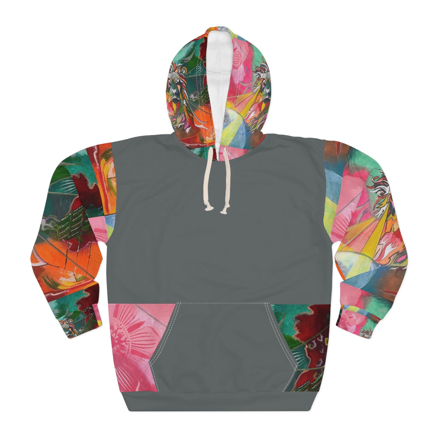 LION ECLECTIC BEAUTY Unisex Pullover Hoodie (AOP)