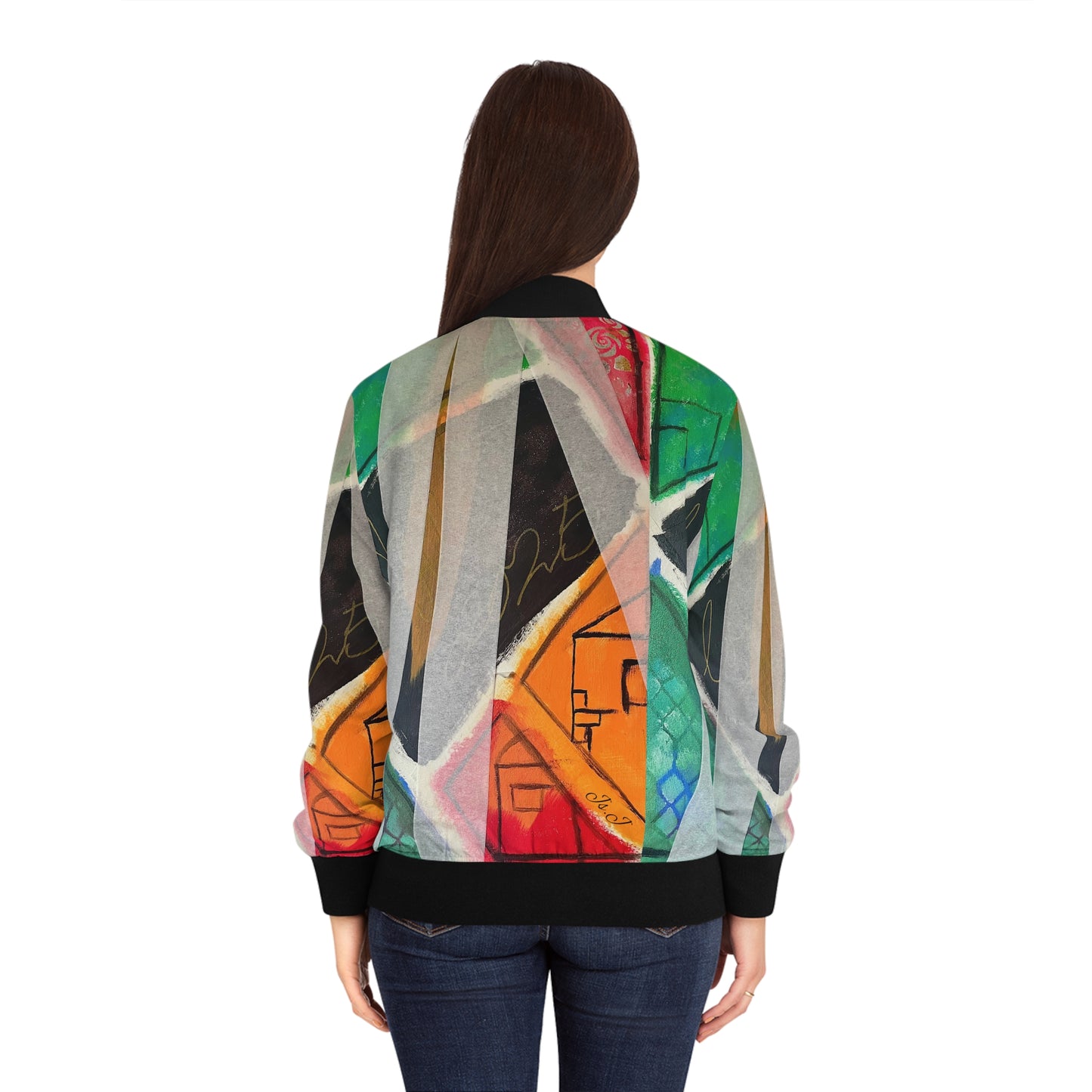 TAPED ART 4U Women's Bomber Jacket (AOP)