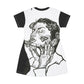 LADY BUTTERFLY T-Shirt Dress (AOP)