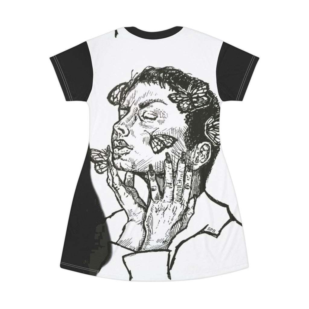 LADY BUTTERFLY T-Shirt Dress (AOP)