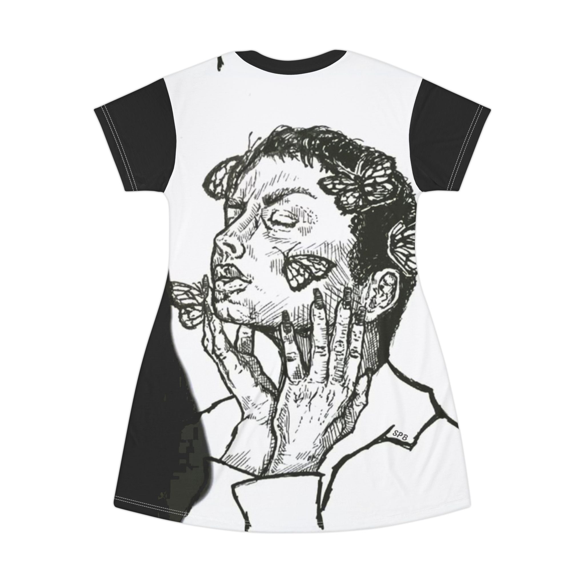 LADY BUTTERFLY T-Shirt Dress (AOP)