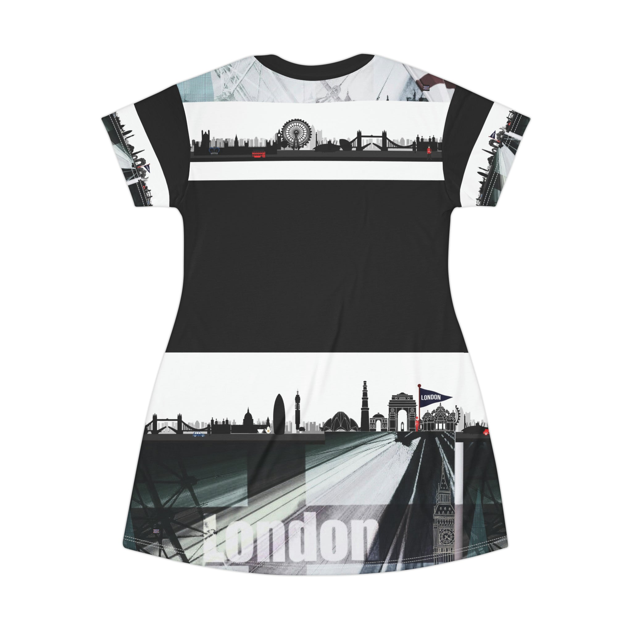 LONDON MONO T-Shirt Dress (AOP)