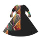 TAPED ART Women's Long Sleeve Dance Dress (AOP)