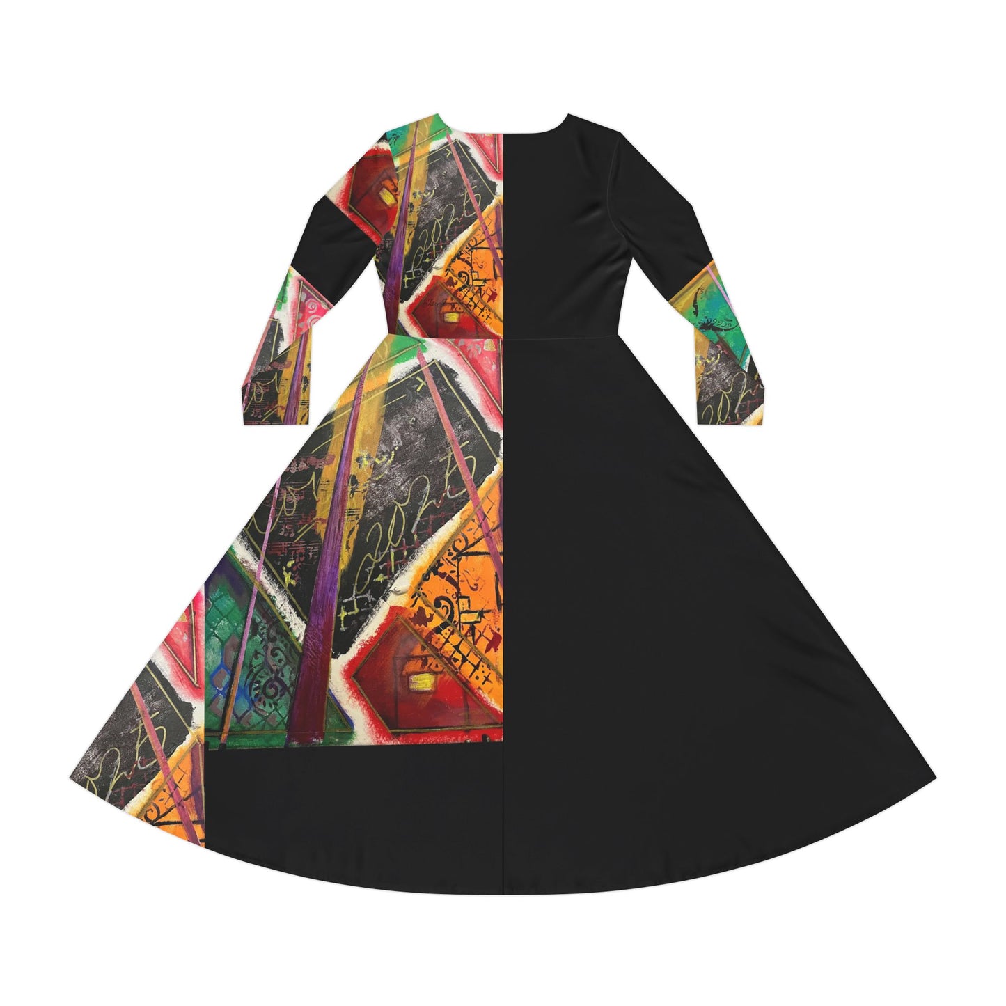 TAPED ART Women's Long Sleeve Dance Dress (AOP)