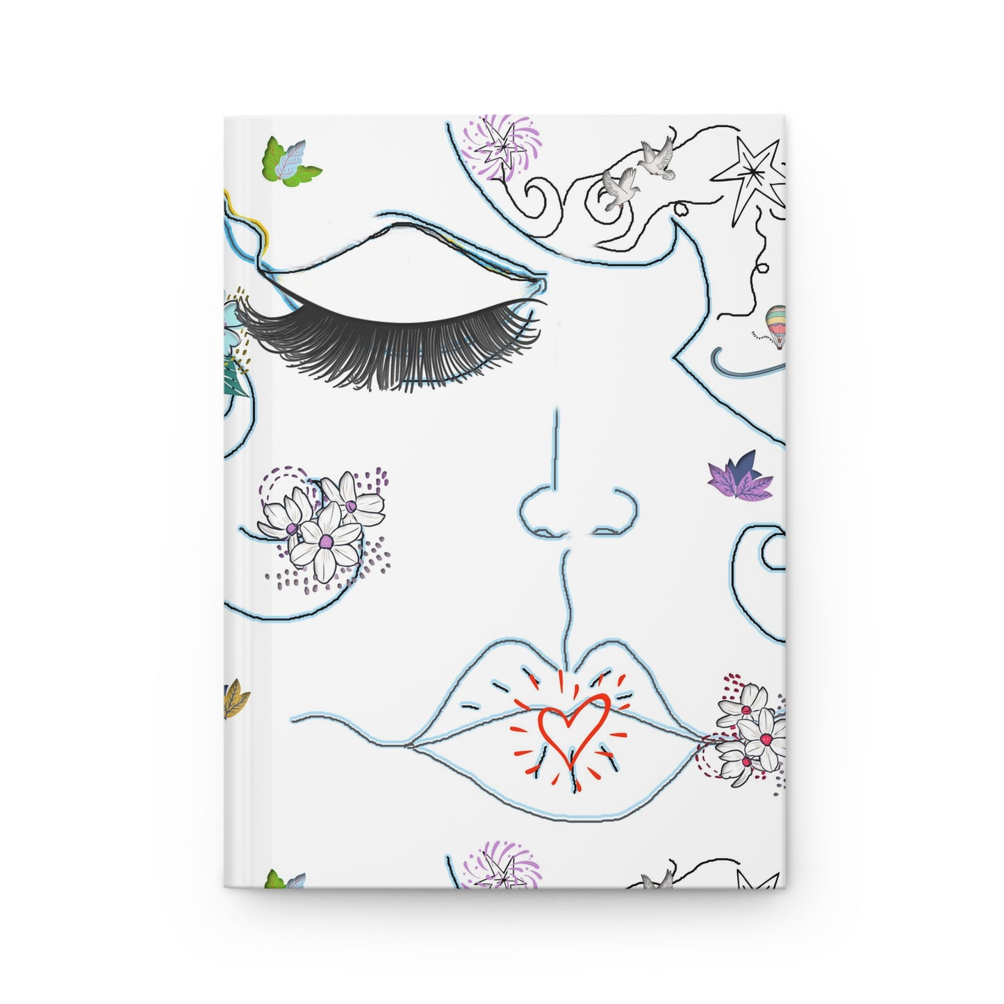 Hardcover Journal Matte - HEART FACE