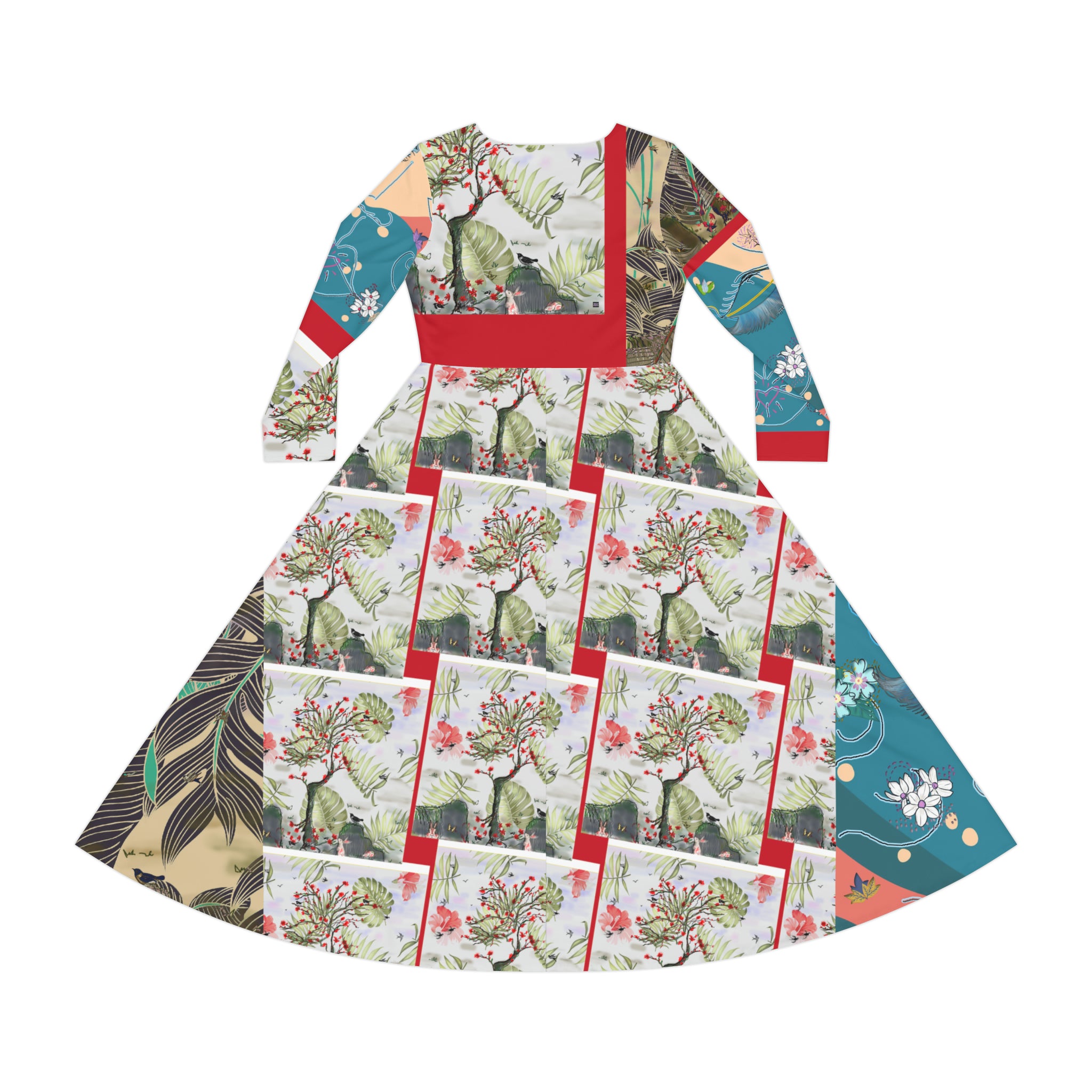 Women's Long Sleeve Dance Dress (AOP) TREE OF HOPE