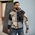 AOP Unisex Zip Hoodie LIVE LIFE ON GREY