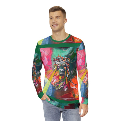 LION ECLECTIC BEAUTY Men's Long Sleeve Shirt (AOP)